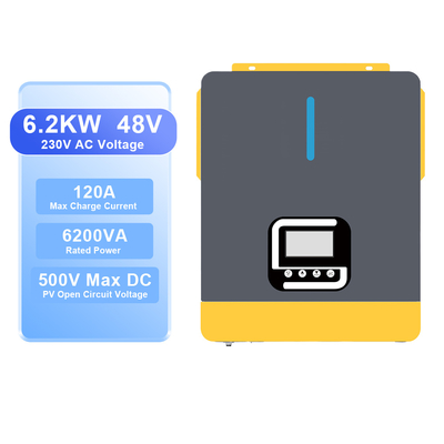 Harga yang bagus Inverter Surya Hibrida 6200W 48V 230V dengan MPPT dan WiFi on line