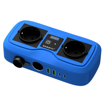 Harga yang bagus Inverter Daya Mobil 200W dengan Tampilan LCD & Colokan Pemantik Rokok Ganda, 2 Port USB dan Stopkontak AC, Gelombang Sinusoid Termodifikasi 12V ke 220V on line