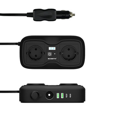 Harga yang bagus Inverter Daya Mobil 200W (167x87x44mm) | Konverter 12V DC ke 220V AC Gelombang Sinusoid Termodifikasi dengan Port USB Ganda on line