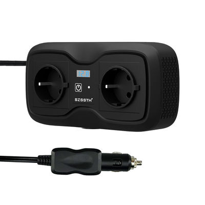 Harga yang bagus Inverter Daya Mobil Gelombang Sinus Murni 200W | 12V DC ke 220V AC dengan Dual USB & Soket Ganda Rokok on line