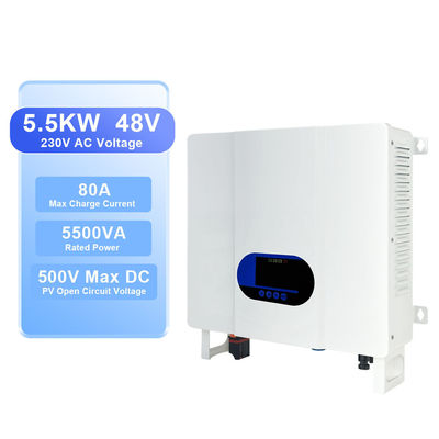 5.5kw 5.5kva Solar Hybrid Inverter Charger 24V 48V DC ke 220V AC Pure Sine Wave