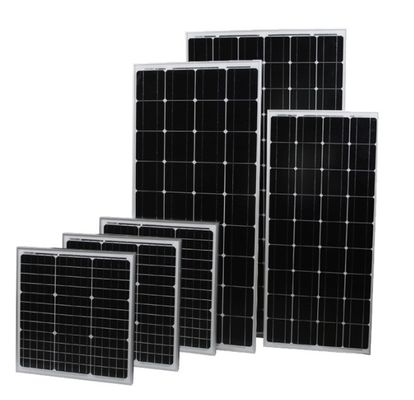 18V 24V 36V 48V Panel Surya Kaca Aluminium 100w Panel Surya Tepat Kinerja Tinggi