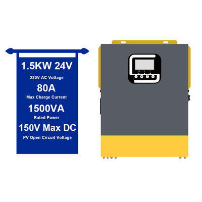 Harga yang bagus 24V 1.5 Kw Inverter Gelombang Sinus Murni Untuk Sistem Rumah Surya 50Hz/60Hz on line