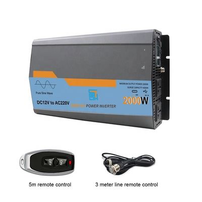 2kw 2000W Pure Sinus Wave Charger Inverter Tegangan Tinggi Potong Jangkauan 14,8V/31V