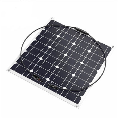 Panel Surya 12v 50w yang kecil dan kuat Panel Surya Monocrystalline Semi Fleksibel