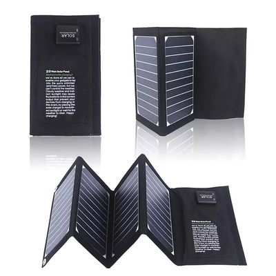 Solar Power Cell 20w Lipat Panel Surya Mudah dibawa Ringan Camping Panel Surya