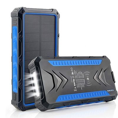 Fast Charging Wireless Solar Power Battery Bank 30000mAh Kapasitas Tinggi
