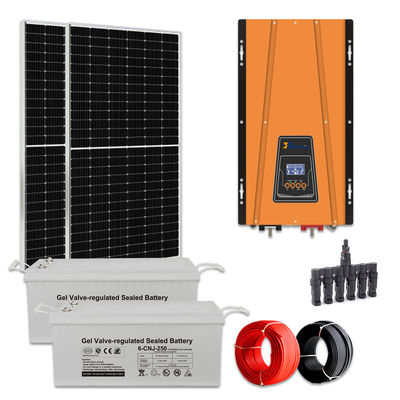 Harga yang bagus Home 2KW Solar Panel System Complete Off Grid Solar Kit Dengan 48VDC Baterai Tanah Mounting on line