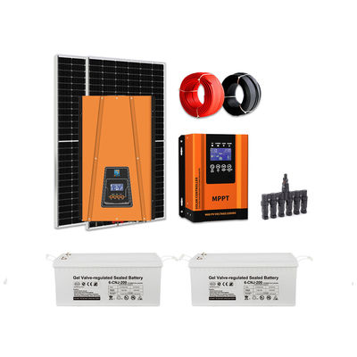 Off Grid Full Set 10kw Solar System Kit dengan penyimpanan baterai CE Rhos Fcc Certificate
