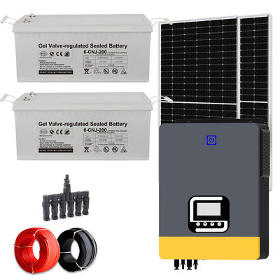 Sistem Energi Surya 10KW Sistem Surya Rumah Hybrid Dengan Baterai GEL Dan Gelombang Sinus Murni