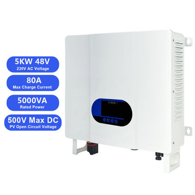 Max Pv Voltage 450V 5Kva 48V MPPT Solar Charge Controller Hybrid Inverter -35C 45C untuk Manajemen Energi Surya yang Optimal