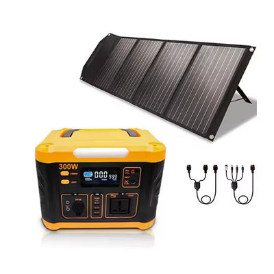 Bank Baterai Cadangan 300W Portable Stasiun Tenaga Surya Stasiun Tenaga Mini