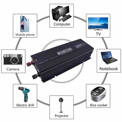 1200W Inverter Gelombang Sinus Murni 12V/24V/48V untuk Surya / Rumah / Mobil