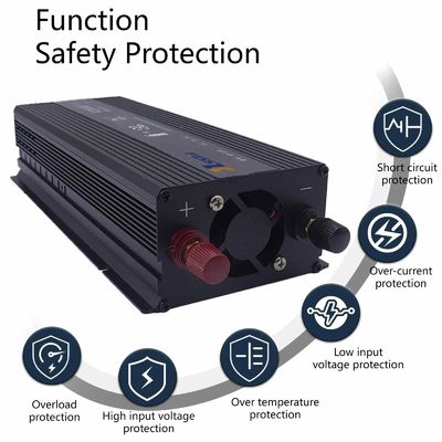 Inverter Daya Portabel 1200W 12V/24V DC ke 110V/220V AC untuk Berkemah Darurat Gelombang Sinus Murni