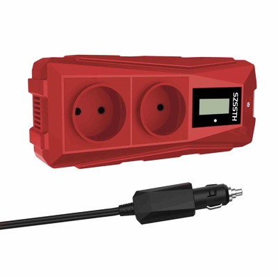 Harga yang bagus Inverter Daya Mobil Gelombang Sinus Murni 300W 12V Dua Stopkontak AC 2 Port USB untuk Laptop/Perangkat 167*87*44mm USB A Tipe C 5V/3A on line