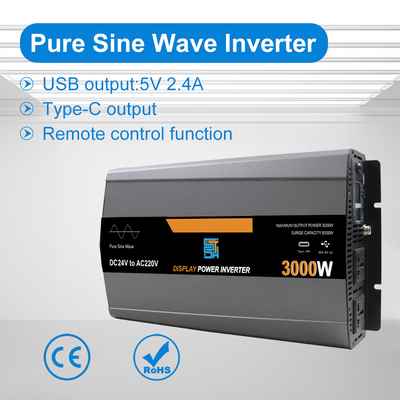 Harga yang bagus Inverter Gelombang Sinus Murni 3000W 12V/24V/48V ke 110-240V AC on line