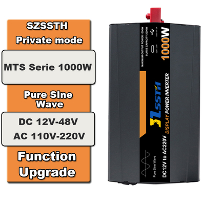 Harga yang bagus Inverter Surya Gelombang Sinus Murni 1kW 12V/24V ke 110V/220V Puncak 2000W on line