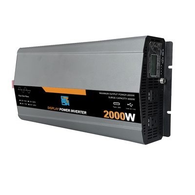 Harga yang bagus 2000W 12V/24V sampai 110V/120V Tenaga Gelombang Sinus Murni Inverter Surya on line