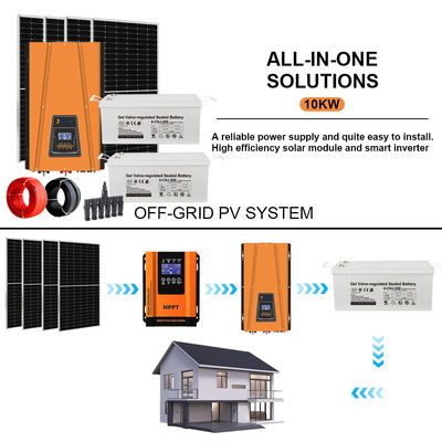 Harga yang bagus The Ultimate 10KW Off-Grid Solution: Complete Certified Solar Kit with Battery for Uninterrupted Power on line